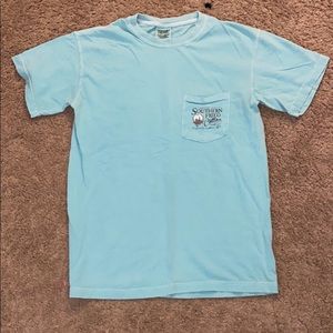Teal blue Southern Fried Cotton t-shirt